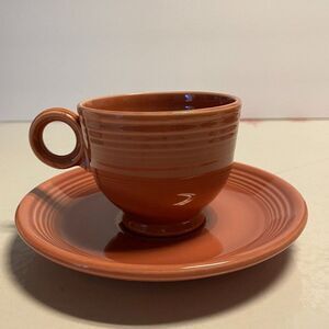 Vintage Retired Color Vintage Rose Coffee Tea Cup and Saucer